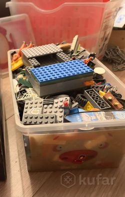 Large Lot of Mixed LEGO Pieces and Minifigures