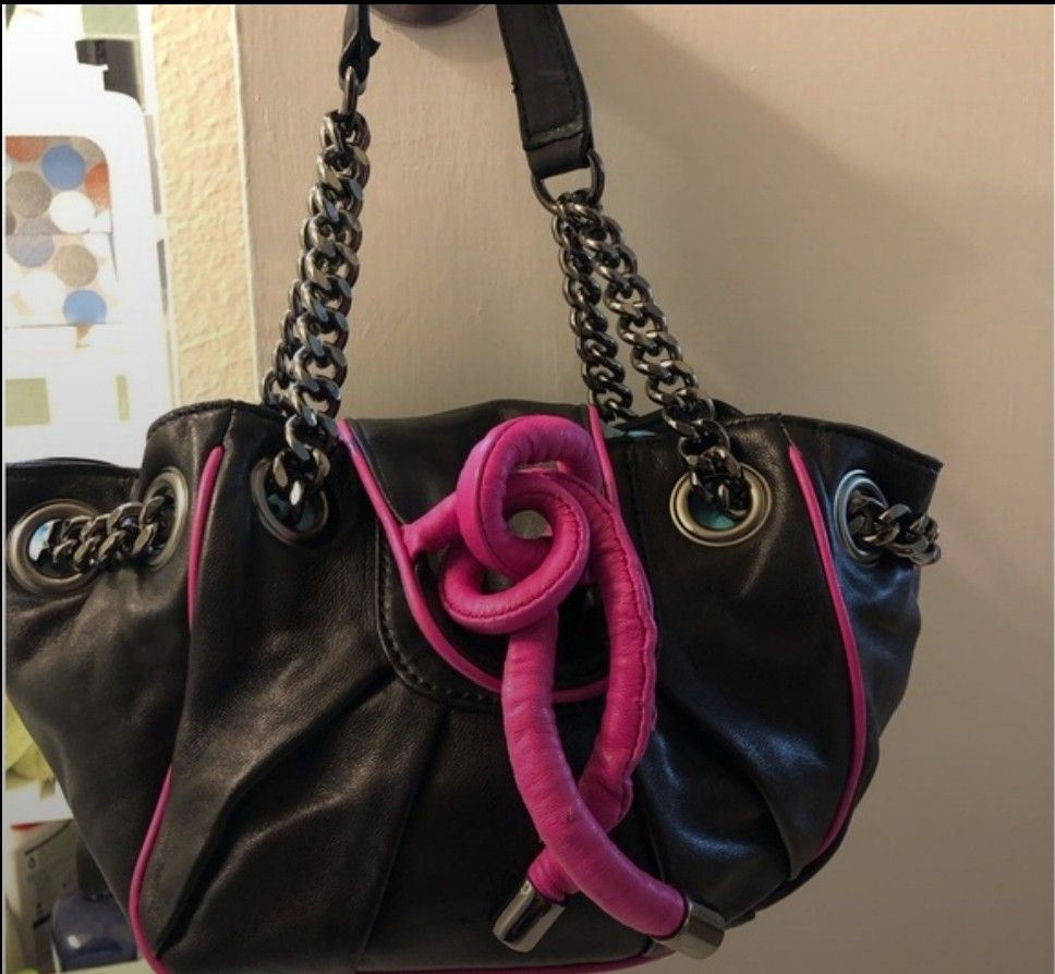 Rare Betsey Johnson Lamb Skin LEATHER BAG