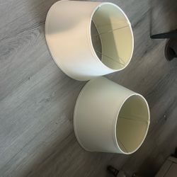 2white Oval Lamp  Shades 