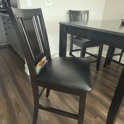  Modern Black Dining Table Set (4 Chairs Included)
