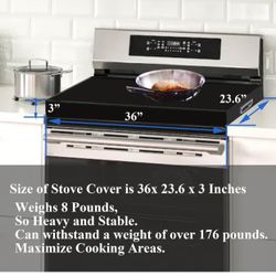Black Stainless Steel Stove Top Cover