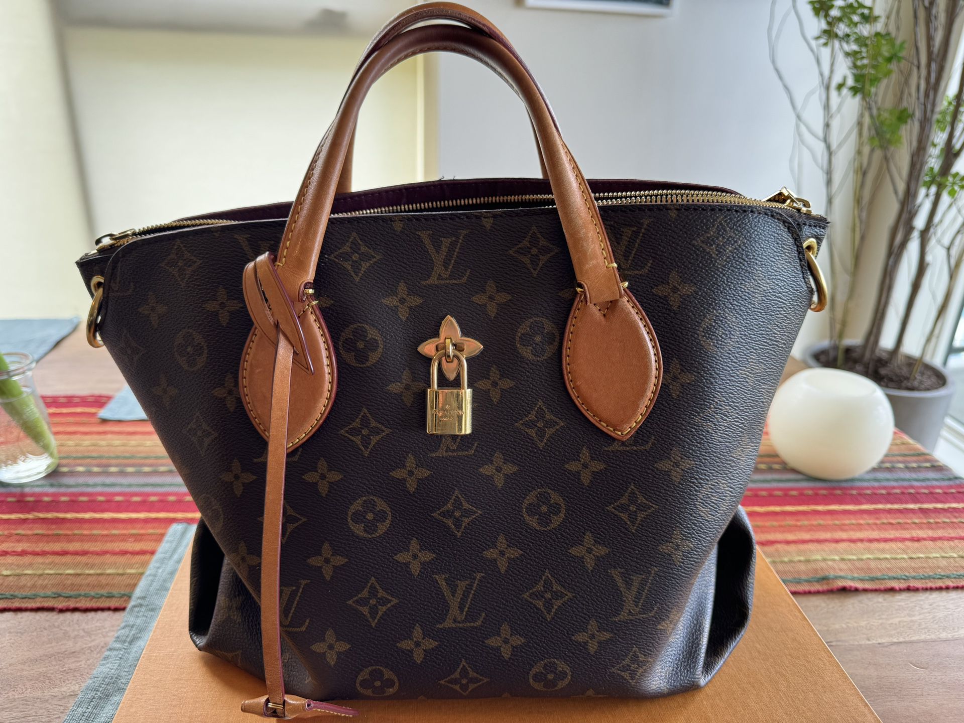 Louis Vuitton Flower Zip Tote With Strap