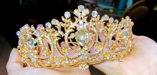 Beautiful Royal Princess Gold Tiara for Sweet 16,15 or Wedding!!!!