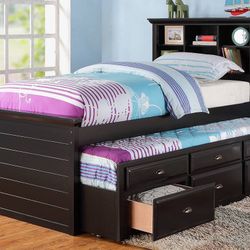 Twin/twin Size Trundle With Orthopedic Mattress 