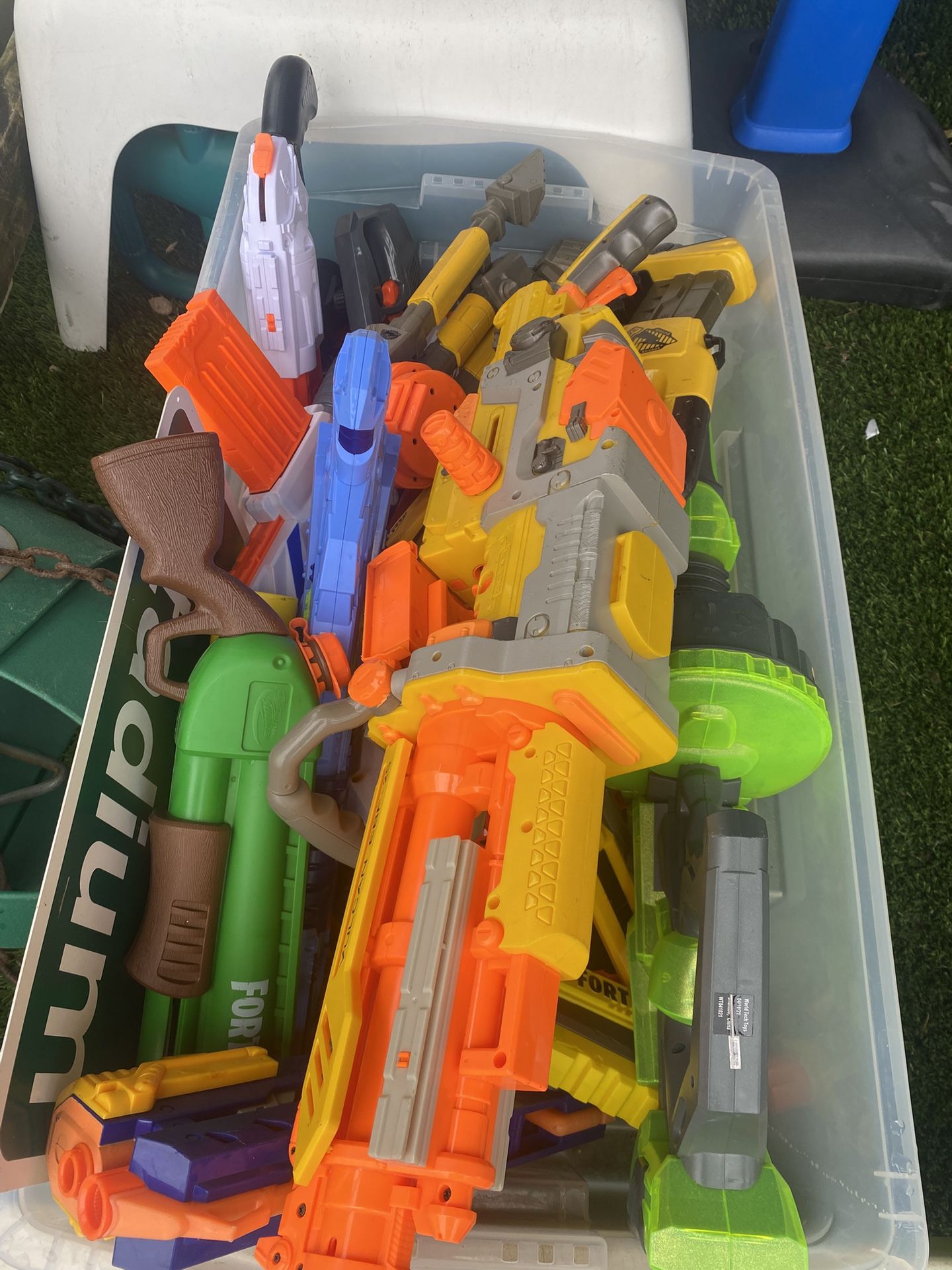 Huge Bin Nerf Guns