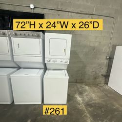 Kenmore Washer And Dryer Stacked Combo 24”W Electric (#350)