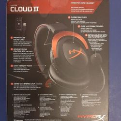 New sealed box HyperX Cloud II-KHX-HSCP-RD GAMING HEADSET 