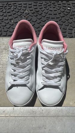 Lacoste White Pink Low-Top Sneakers