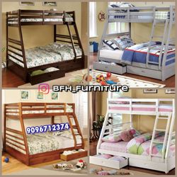 Twin Full Expresso Bunkbed With Orthopedic Mattress Included
