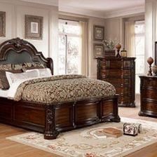 Brand New 4 PC Brown Cherry Bedroom Set