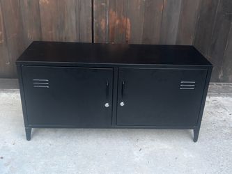 42 Inch Metal Storage Cabinet Sideboard With 2 Shelves