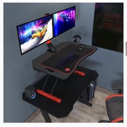 Desk Riser, Height Adjustable, Sit To Stand Workstation