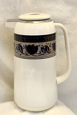 MIKASA Arabella Thermal Carafe Thermos Pitcher Lid Push Button Pour Spout New