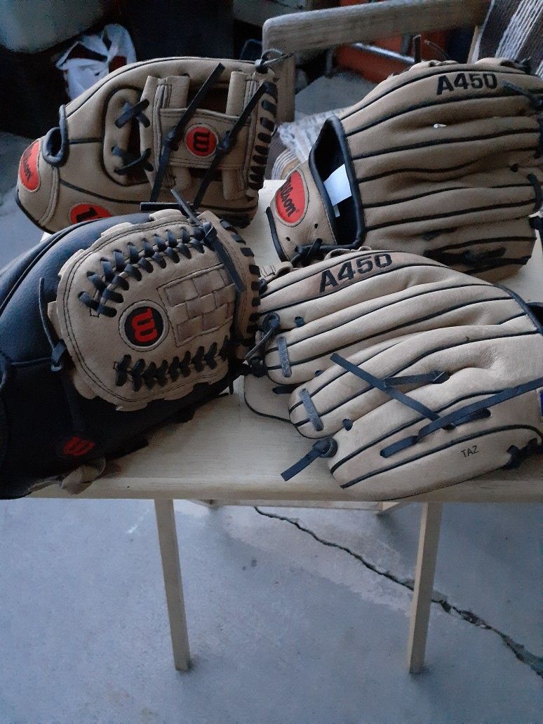Wilson Baseball Gloves New $40!! kids