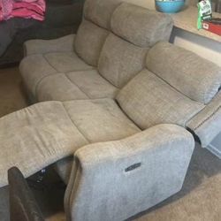 3 Seat Recliner Couch w/ Charging Ports