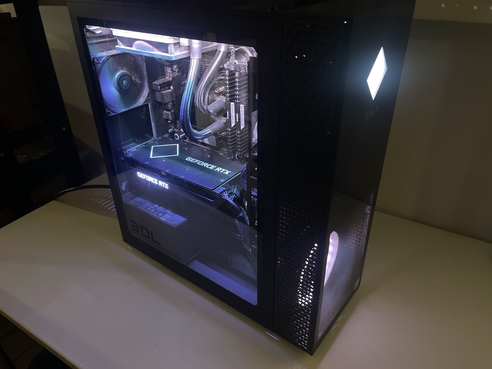 💻【HP OMEN 30L RGB Gaming PC】i7-10700KF | RTX 3060 Ti | Water-cooled | 16GB RAM