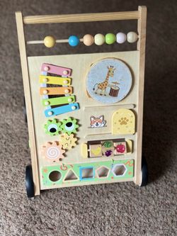 Wood baby walker