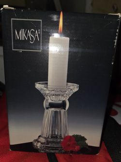 Mikasa Crystal Glass Candleholder