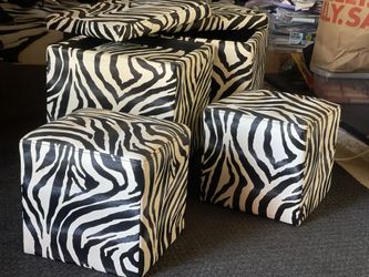 5 Beautiful Zebra Pattern Ottomans 