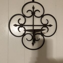 2 Wall Metal Candle Holders 