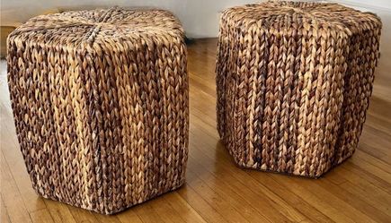 Woven Ottoman (Set of 2)  Price: $80 | OBO