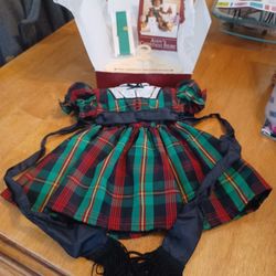 American Girl Addy's Christmas Dress 