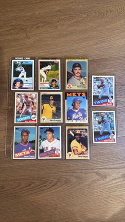 11-Card Vintage Baseball Rookie Lot - Sandberg Gwynn Boggs Puckett Clemens