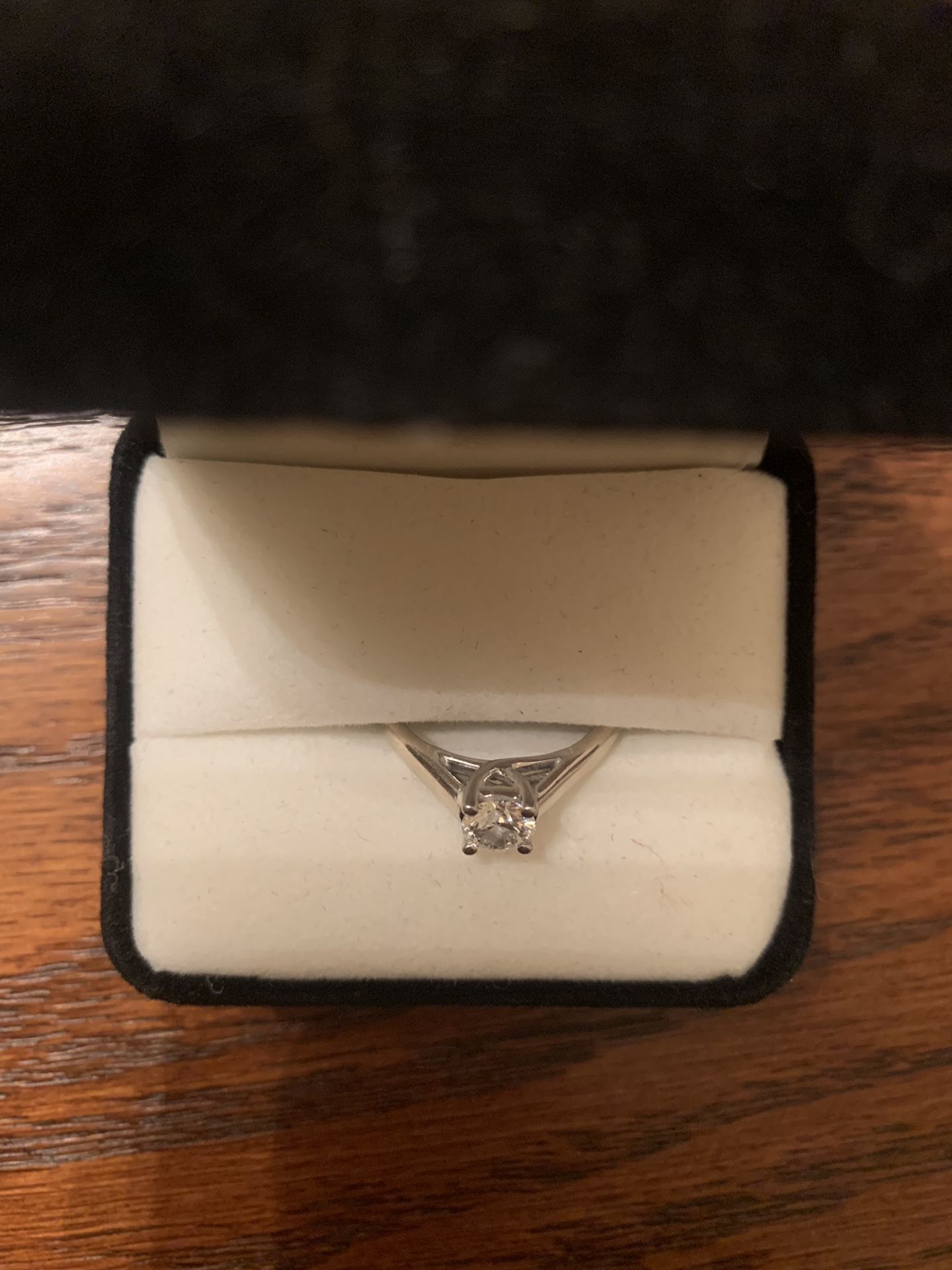 Tolkowsky Solitaire 1/2 carat white gold ring