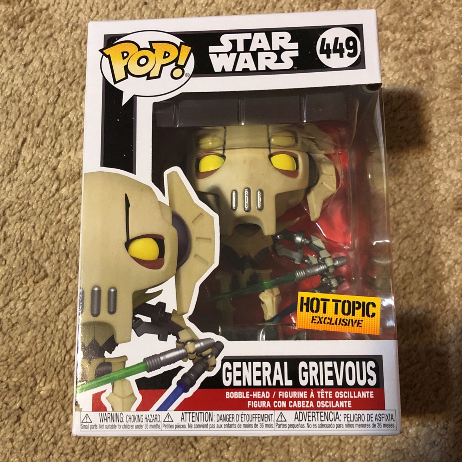 General Grievous Star Wars Hot Topic Exclusive Funko Pop