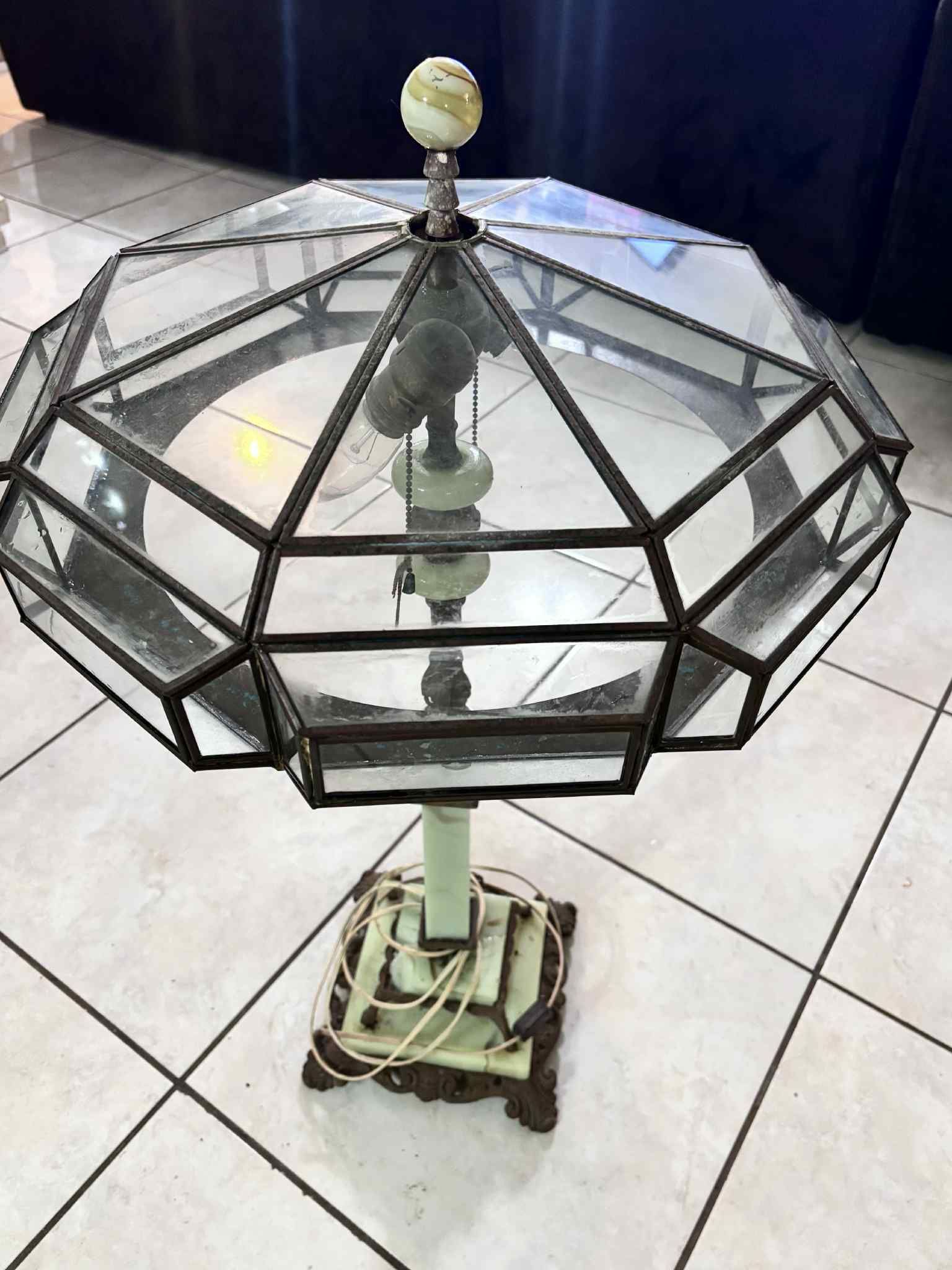 Antique MURANO Lamp Brass Base