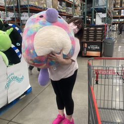 Giant Tie Dye Squishmallow Platypus