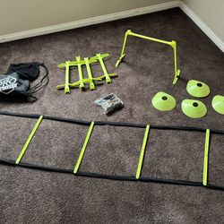 Footwork Ladder, Hurdles, Cones, Jump Rope