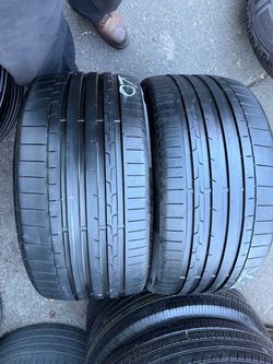 2 tires 295-30-22 continental 70% tread life $170 for 2 mounted and balanced