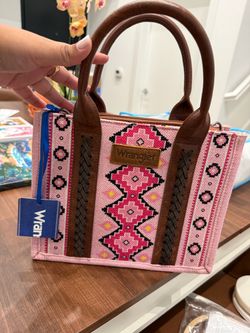 Wagner Pink Aztec Print Tote Bag