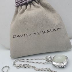 David Yurman  Albion Pendant Necklace w/Rock Crystal