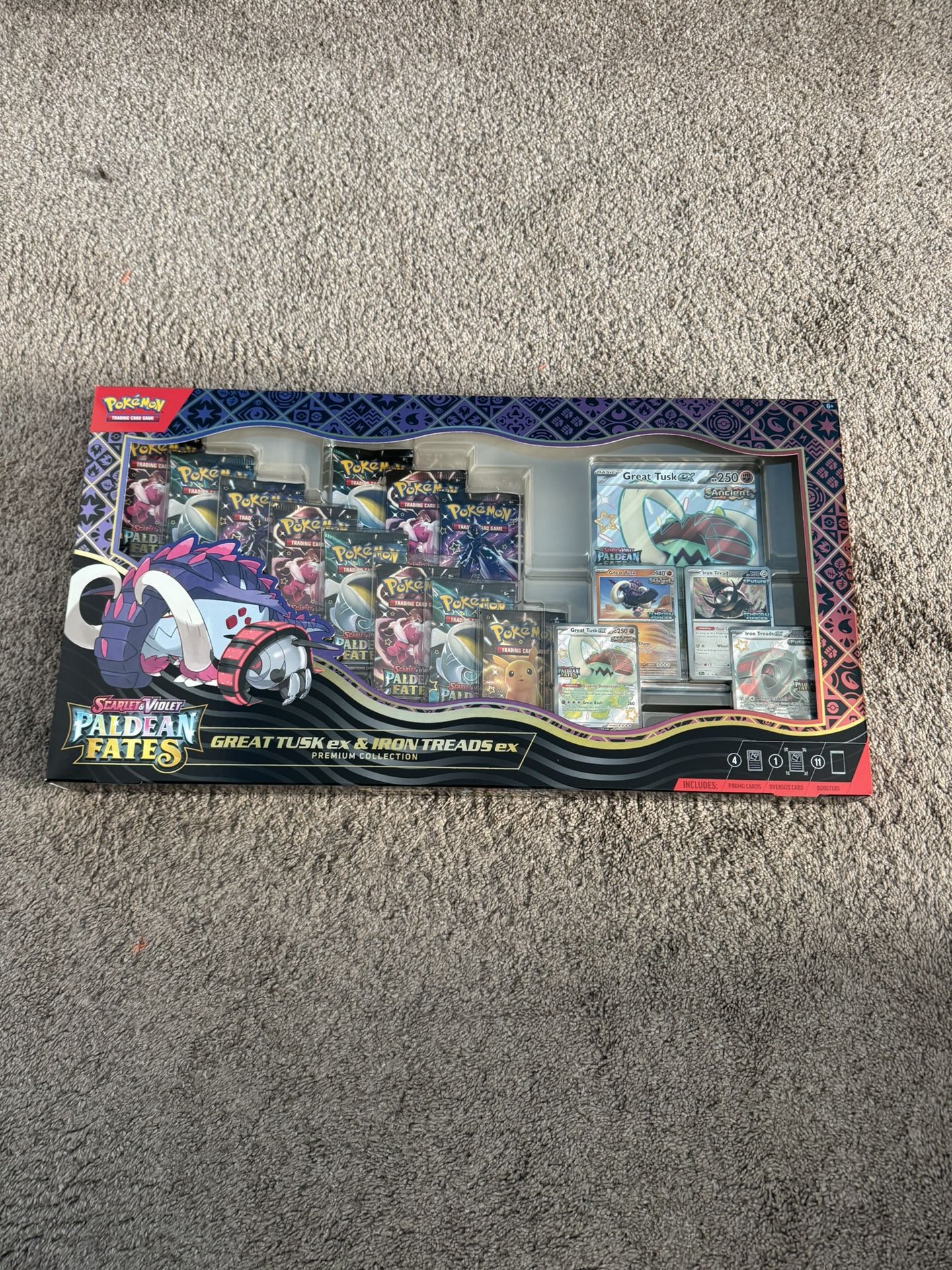 Pokemon TCG Paldean Fates Great Tusk Ex & Iron Treads Ex Premium Collection