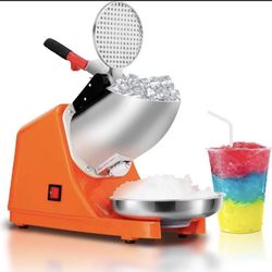 New Ice Shaver Machine 300W Electric Ice Crusher Cold Drink Smoothie Making w/ Bowl