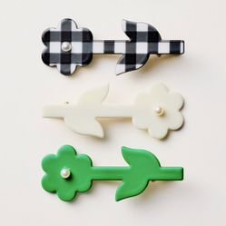 NEW! Special Edition Kate Spade X Target 3 Pack Floral Hair Clips