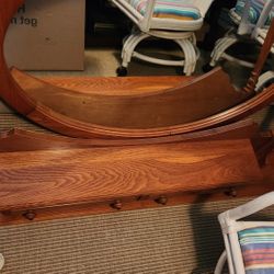 Beautiful dresser topper with sway mirror 