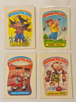(4) VINTAGE 1986 TOPPS . GARBAGE PAIL KIDS LOT .