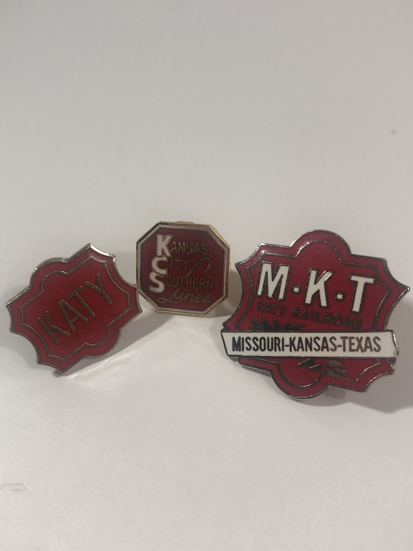 A lot of 3 Vintage Railroad Lapel Pins, pre owned