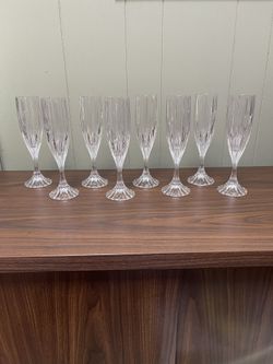 Mikasa Park Lane Fluted Champagne Glasses - Set Of 8