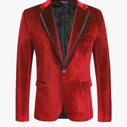 Prom, Bachelor Party , Formal Blazer Velvet Smal