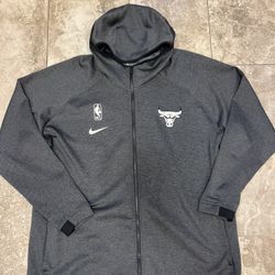 NIKE Chicago Bulls Hoodie NBA Therma Showtime On Court Warm Up AT8452-032 Sz 3XL