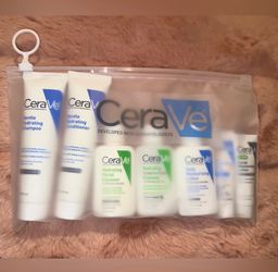 CeraVe Skincare Travel Size Essentials Set with gentle shampoo and conditioner