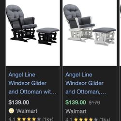 Angel Line Glider And Ottoman