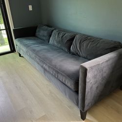 West Elm 96” Dark Blue Sofa