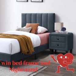 ❤️TWIN BED FRAME AND NIGHTSTAND ❤️