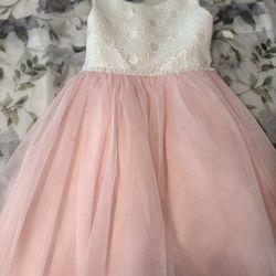 JoyKids Girls Pink & White Dress Size 8