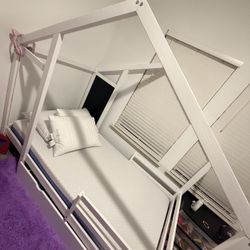 Twin Size Toddler House Bed frame  